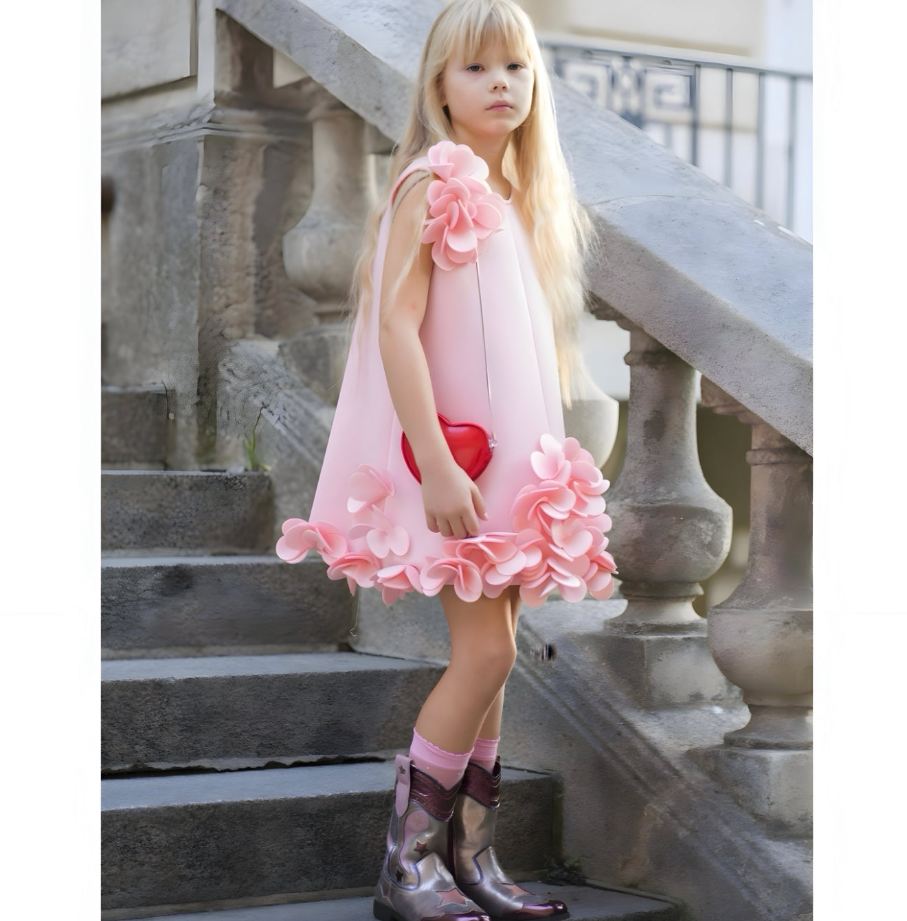 Robe Eden Néoprène Pink - Cérémonie Enfant