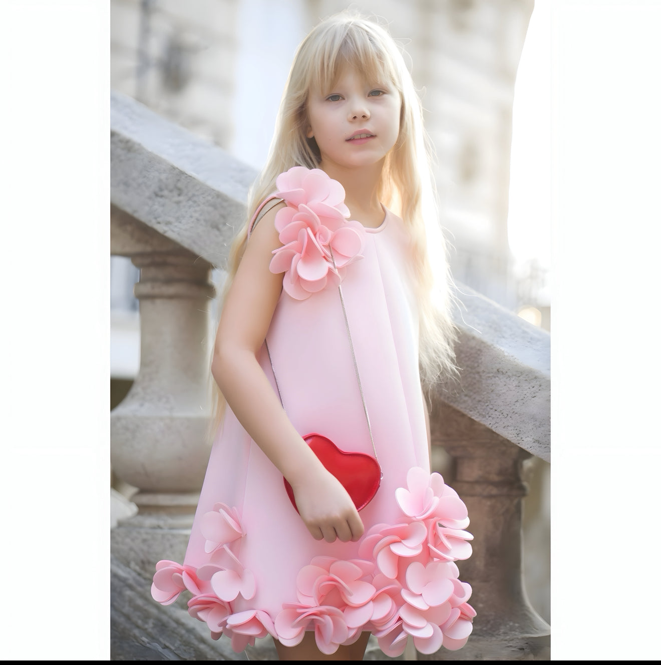 Robe Eden Néoprène Pink - Cérémonie Enfant