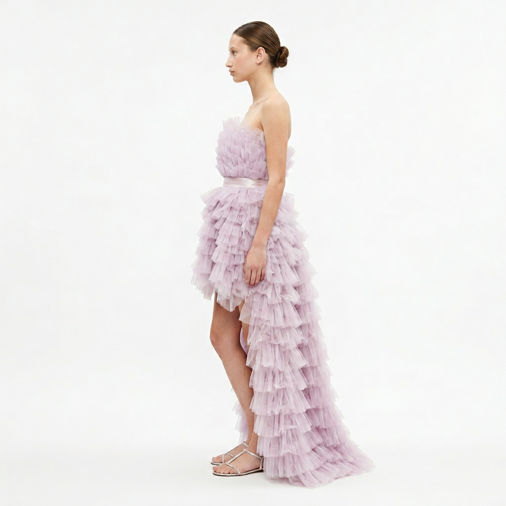 Romy – Robe de Soirée Pétale Rose pour Ado | PETITE DIANE (Sur Commande => délai 3/4 semaines)