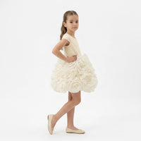 Robe Sharon Organza et velours crème - Cérémonie Enfant