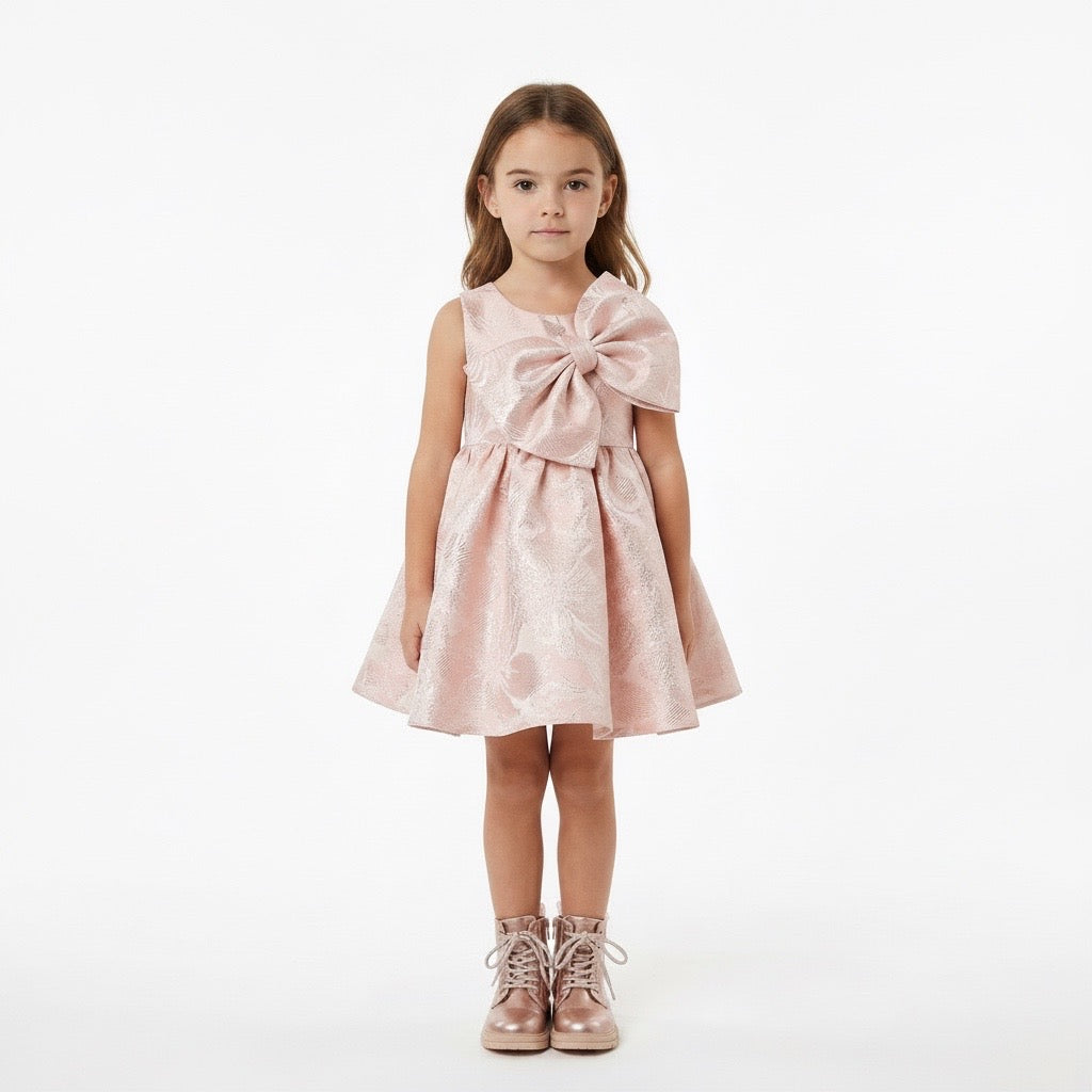 Robe Brocart light pink - Cérémonie Bébé