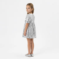 Robe Jenny Sequins Argent - Cérémonie Bébé