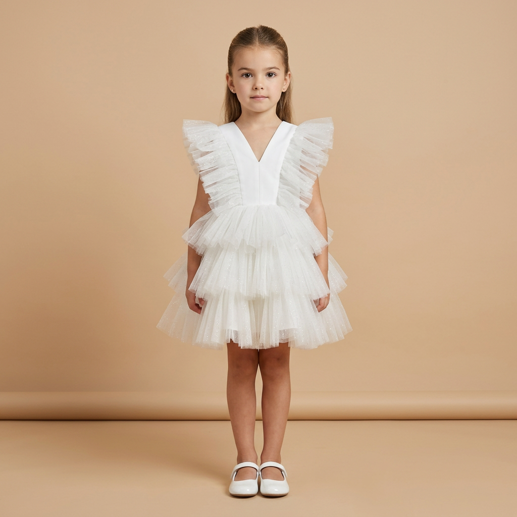 ROBE TUTU PAILLETÉ A VOLANTS
