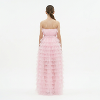 MADE-TO-ORDER - Robe de Soirée Romy Pétale Rose Bustier - Cérémonie Ados