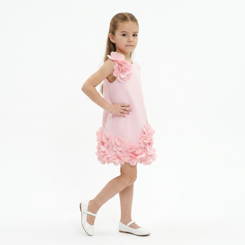 Robe Eden Néoprène Pink - Cérémonie Bébé