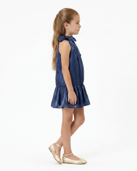 Robe Liv Mousseline Night Blue - Cérémonie Bébé