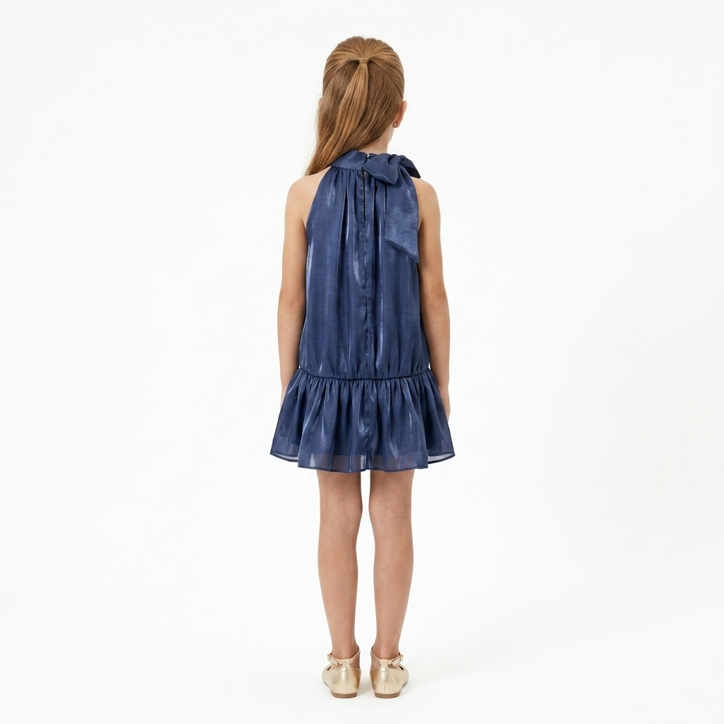 Robe Liv Mousseline Night Blue - Cérémonie Bébé