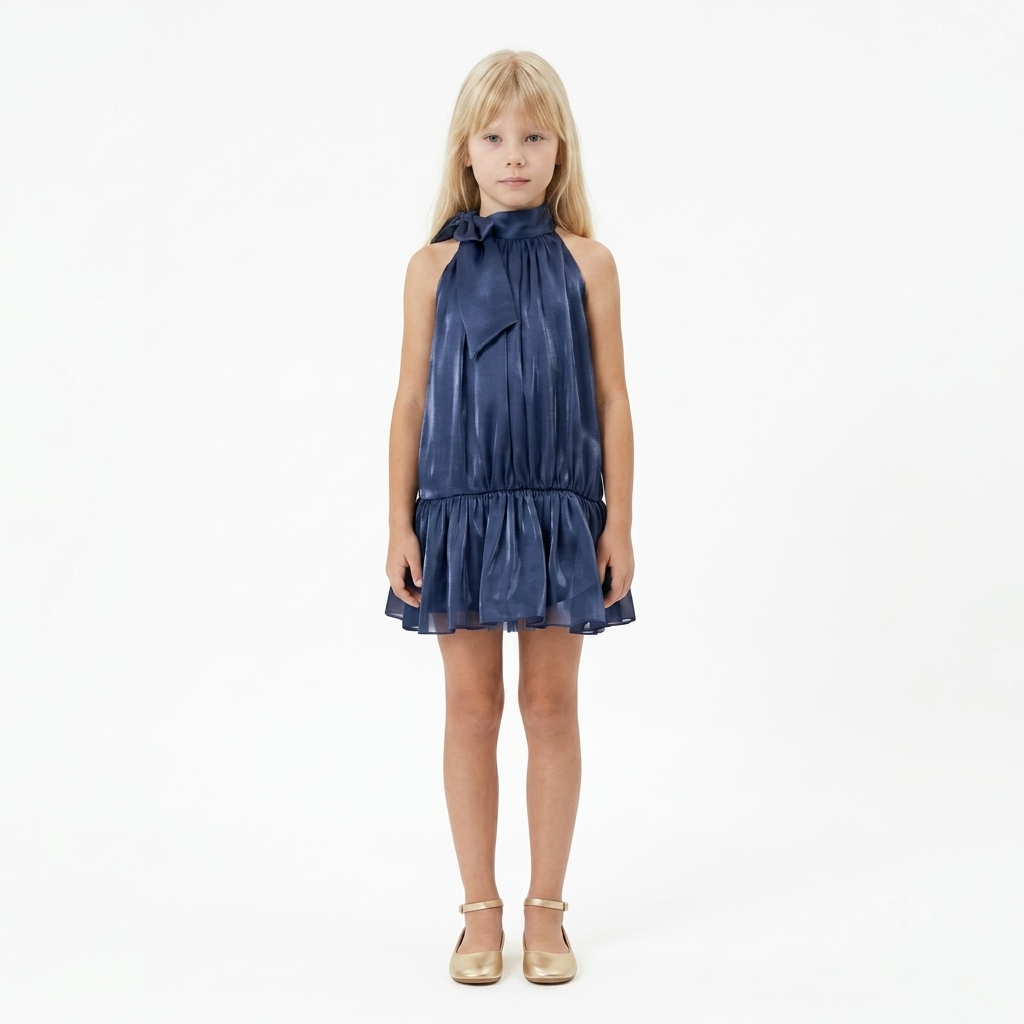 Robe Liv Mousseline Night Blue - Cérémonie Enfant