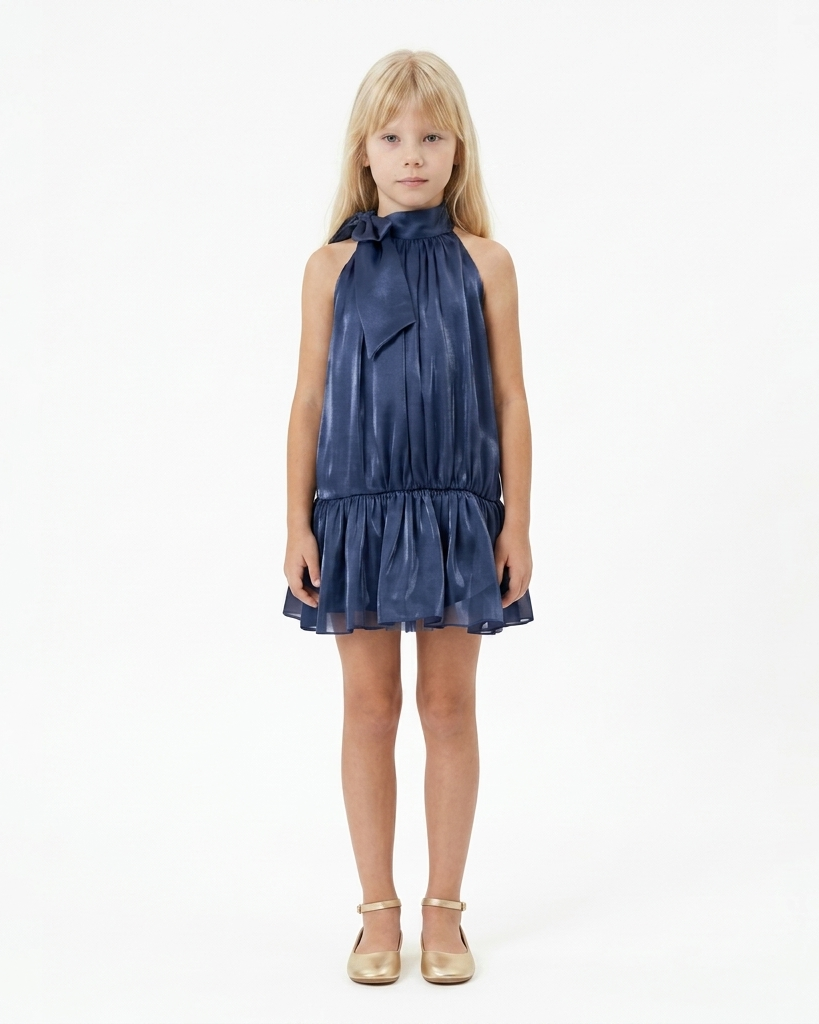 Robe Liv Mousseline Night Blue - Cérémonie Enfant