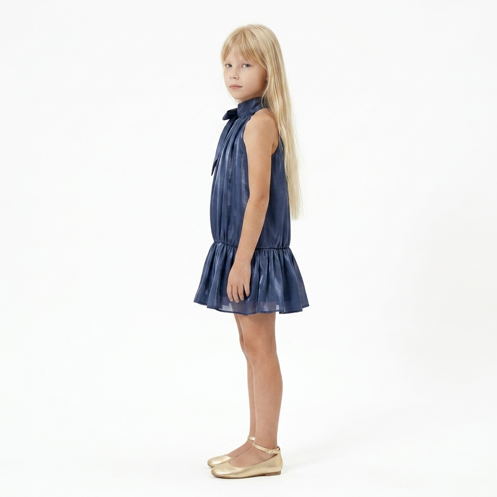 Robe Liv Mousseline Night Blue - Cérémonie Enfant