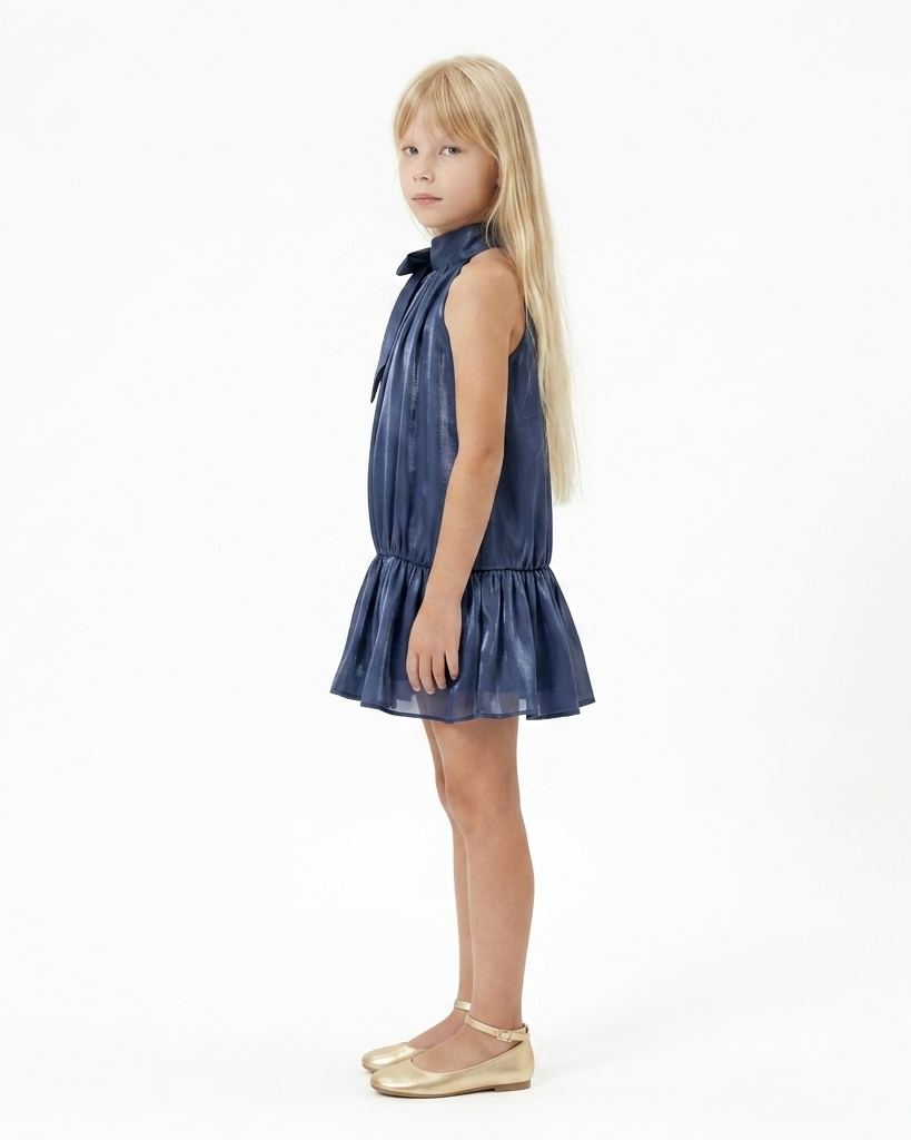 Robe Liv Mousseline Night Blue - Cérémonie Enfant