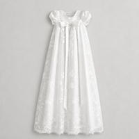 Robe longue Blanche de Baptême Nina - Cérémonie Bébé