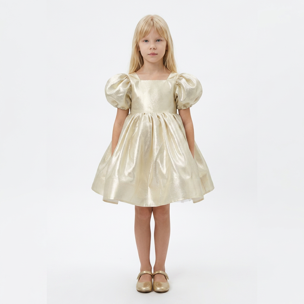 Robe Ella Lurex Gold - Cérémonie Enfant