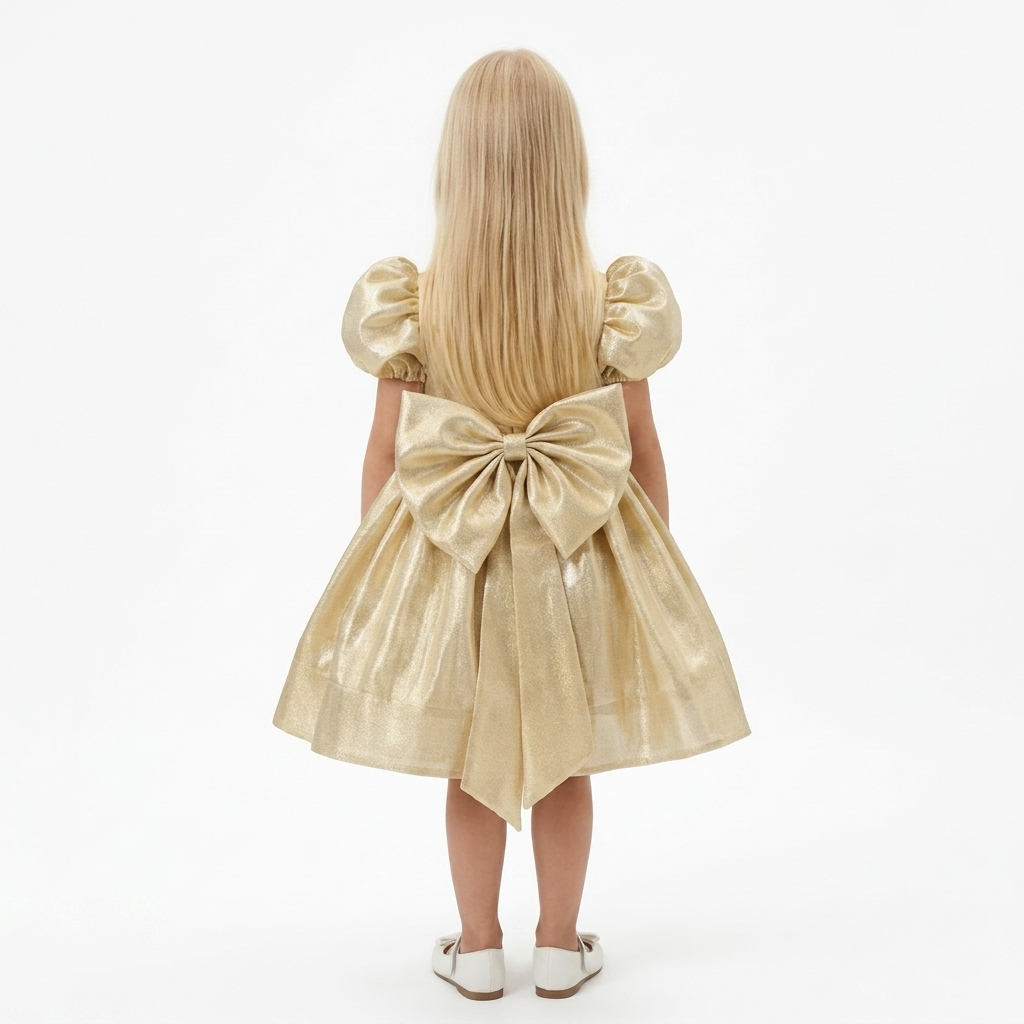 Robe Ella Lurex Gold - Cérémonie Enfant