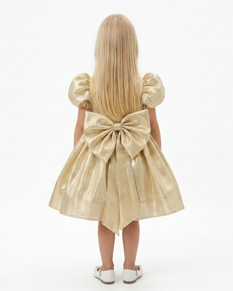 Robe Ella Lurex Gold - Cérémonie Enfant