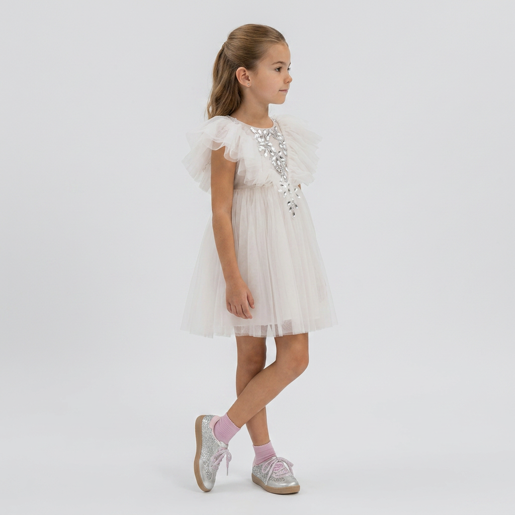 Robe Maya Tulle Light Pink - Cérémonie Bébé