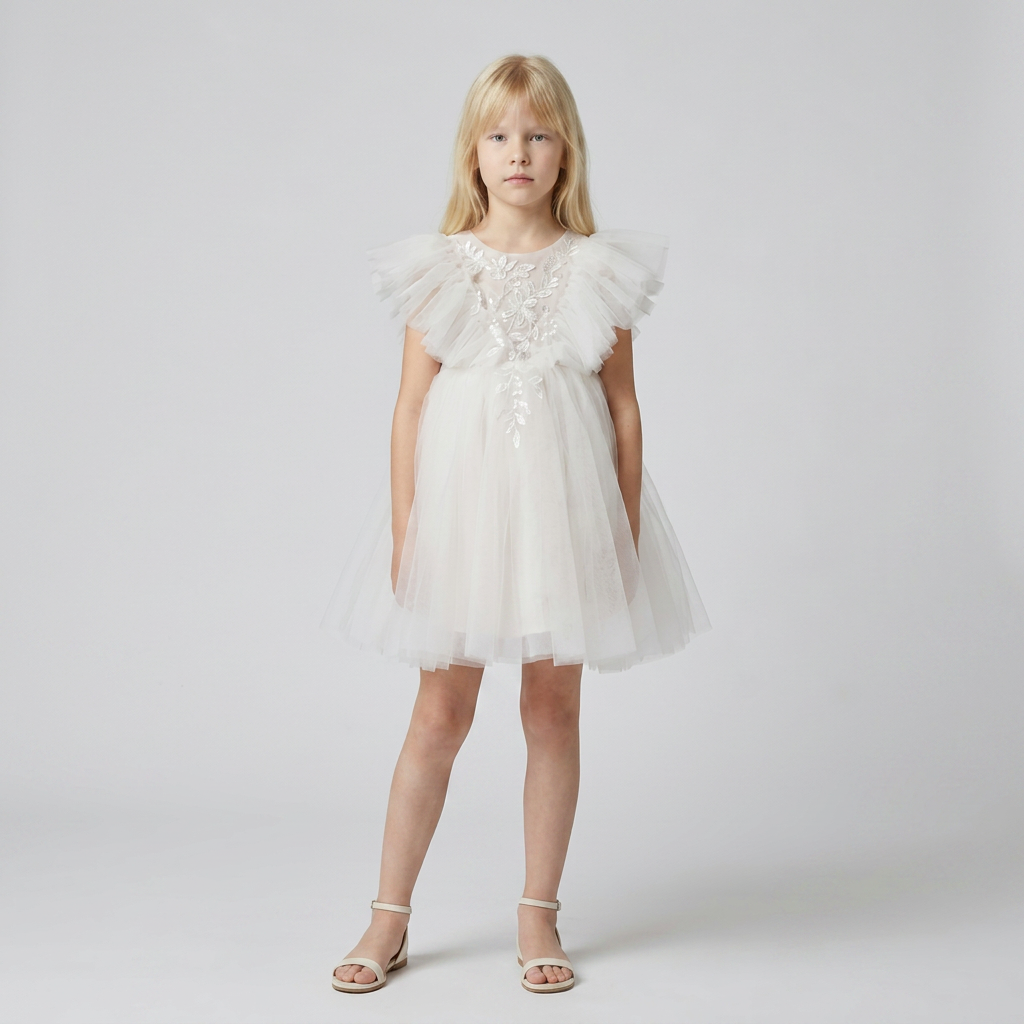 Robe Maya Tulle Light Pink - Cérémonie Enfant