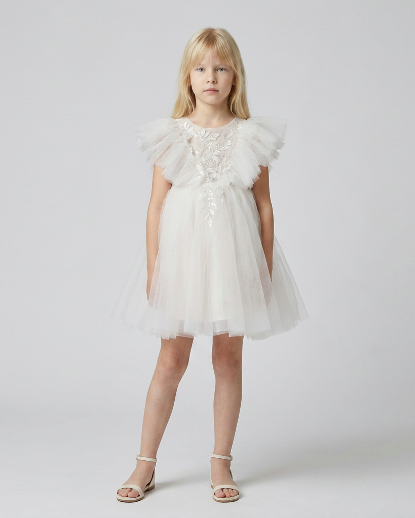 Robe Maya Tulle Light Pink - Cérémonie Enfant