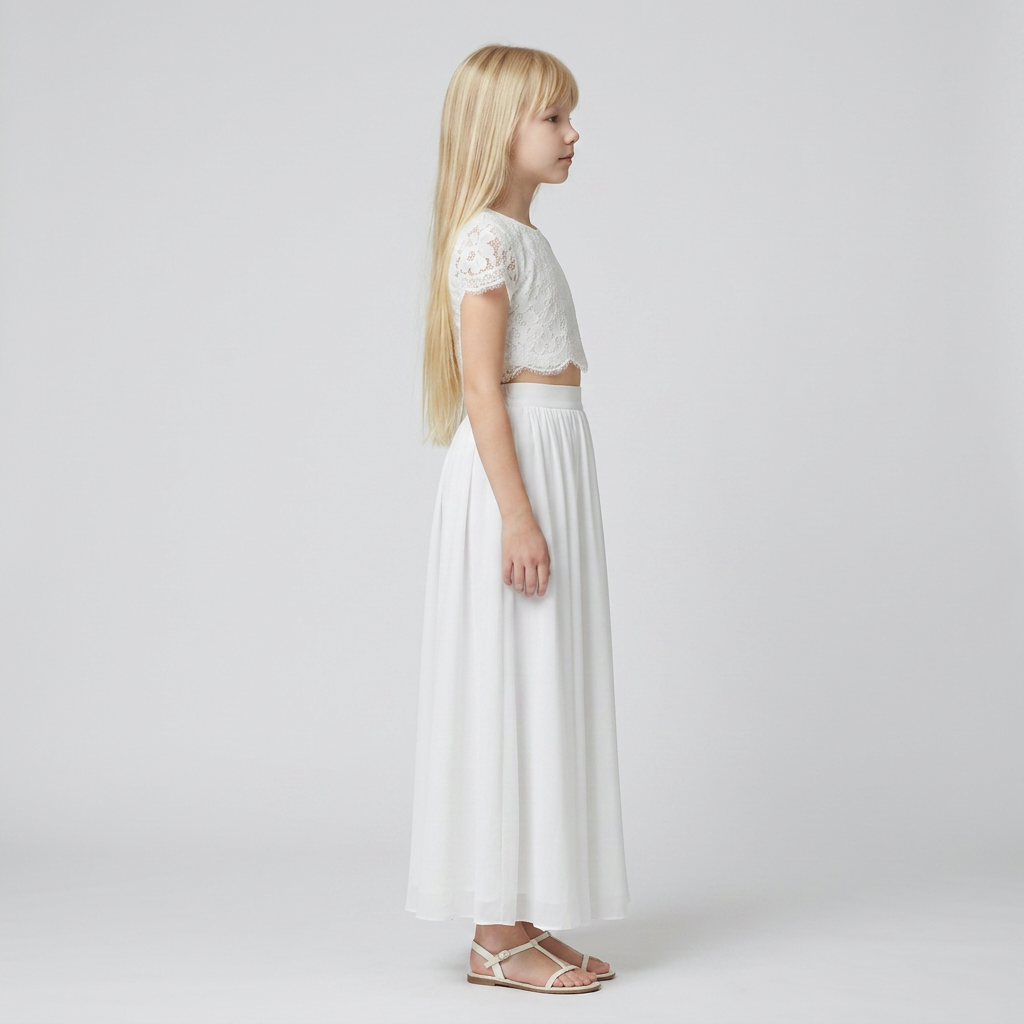 NEW - Ensemble bohème Sarah — Robe de cérémonie 2 pièces enfants | Baptême, Mariage, Communion (livraison octobre 2026)