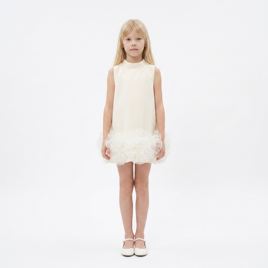 Robe Lena Satin Ivoire - Cérémonie Enfant
