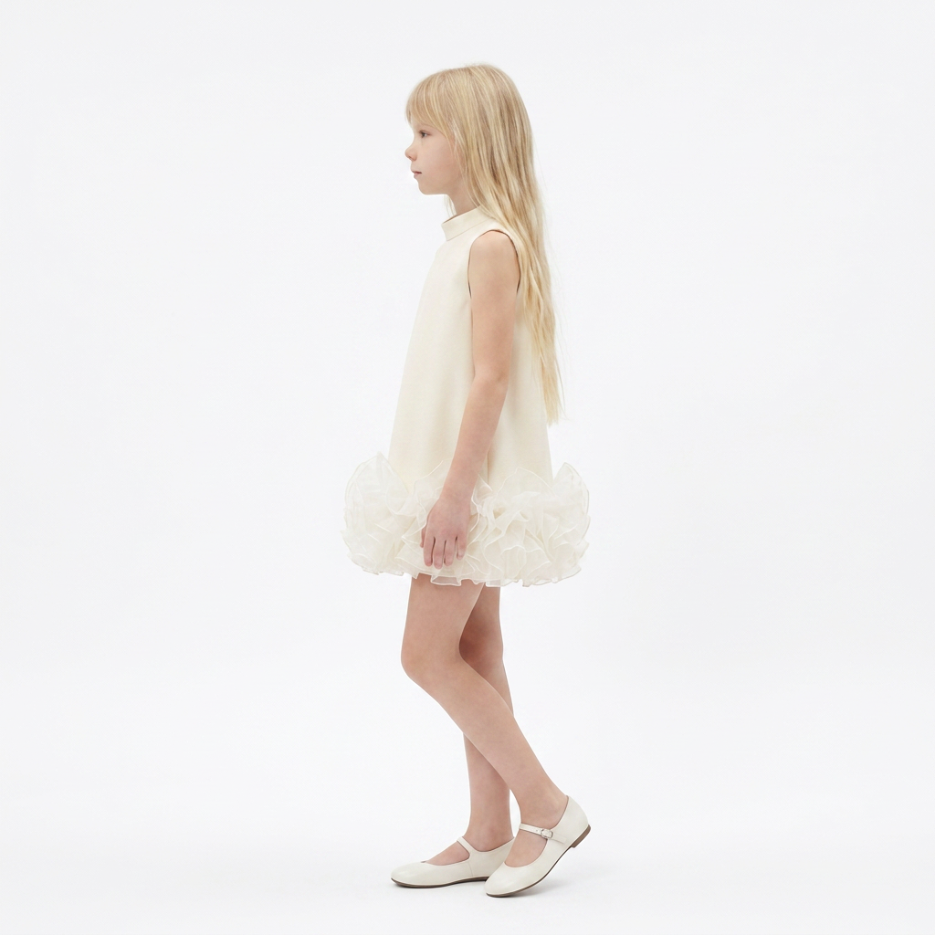 Robe Lena Satin Ivoire - Cérémonie Enfant