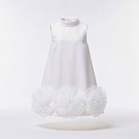 Robe Lena Satin Ivoire - Cérémonie Bébé