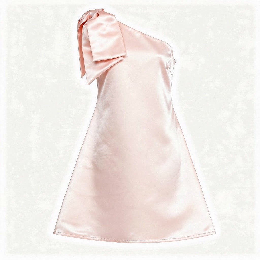 Robe Trapèze Emy Satin Rose Blush - Cérémonie Enfant