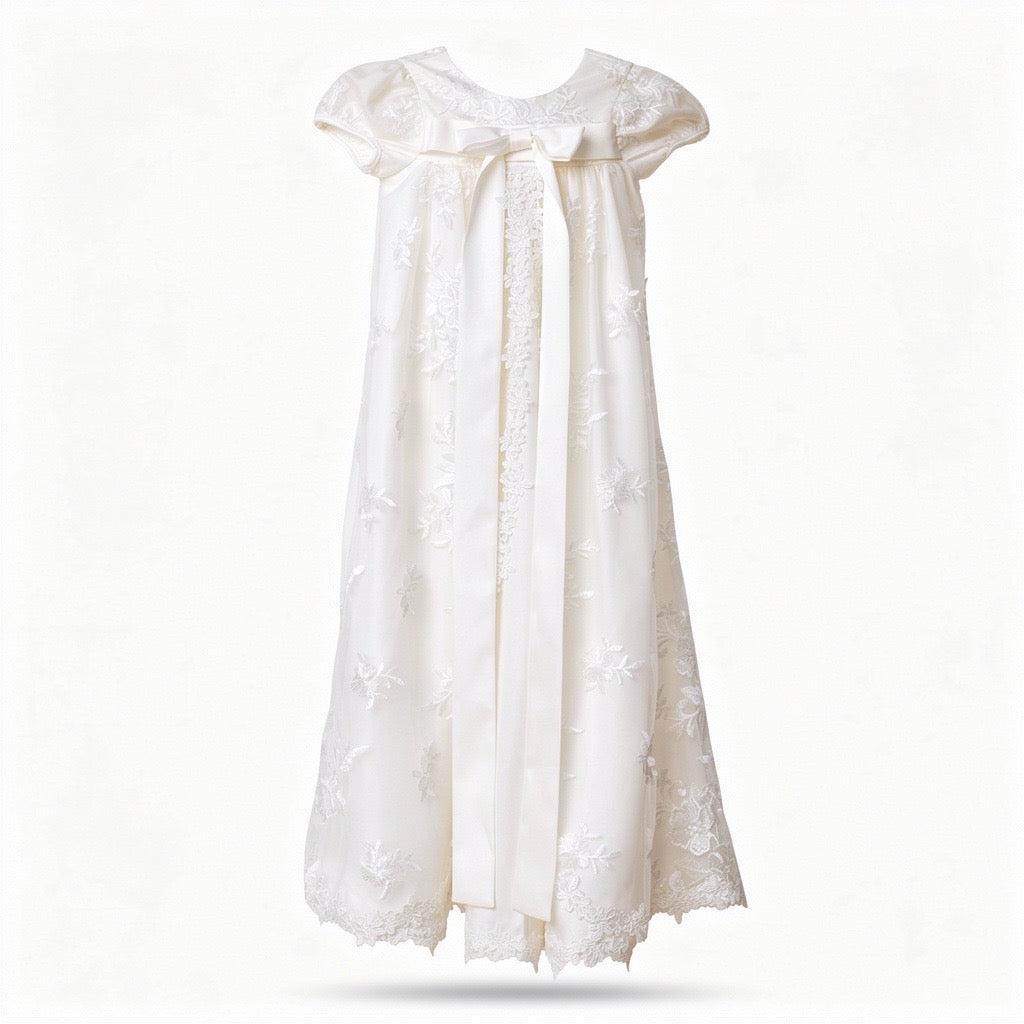 Robe Blanche de Baptême Nina - Cérémonie Bébé