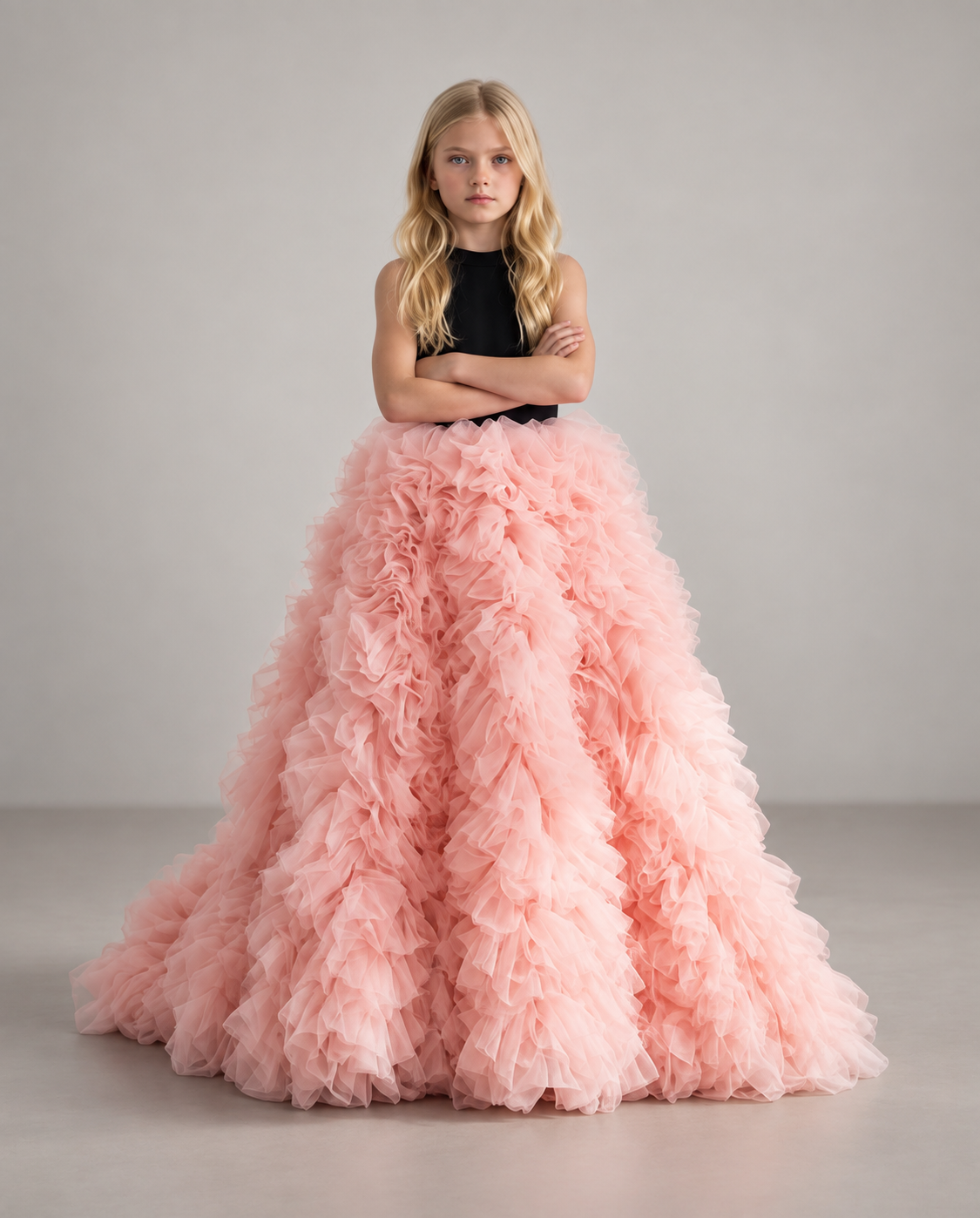 Robe Carla Queen Black Pink - Ceremonie Enfant et Ados