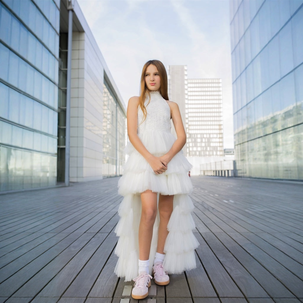 Robe Victoria Dentelle et Tulle Ivoire