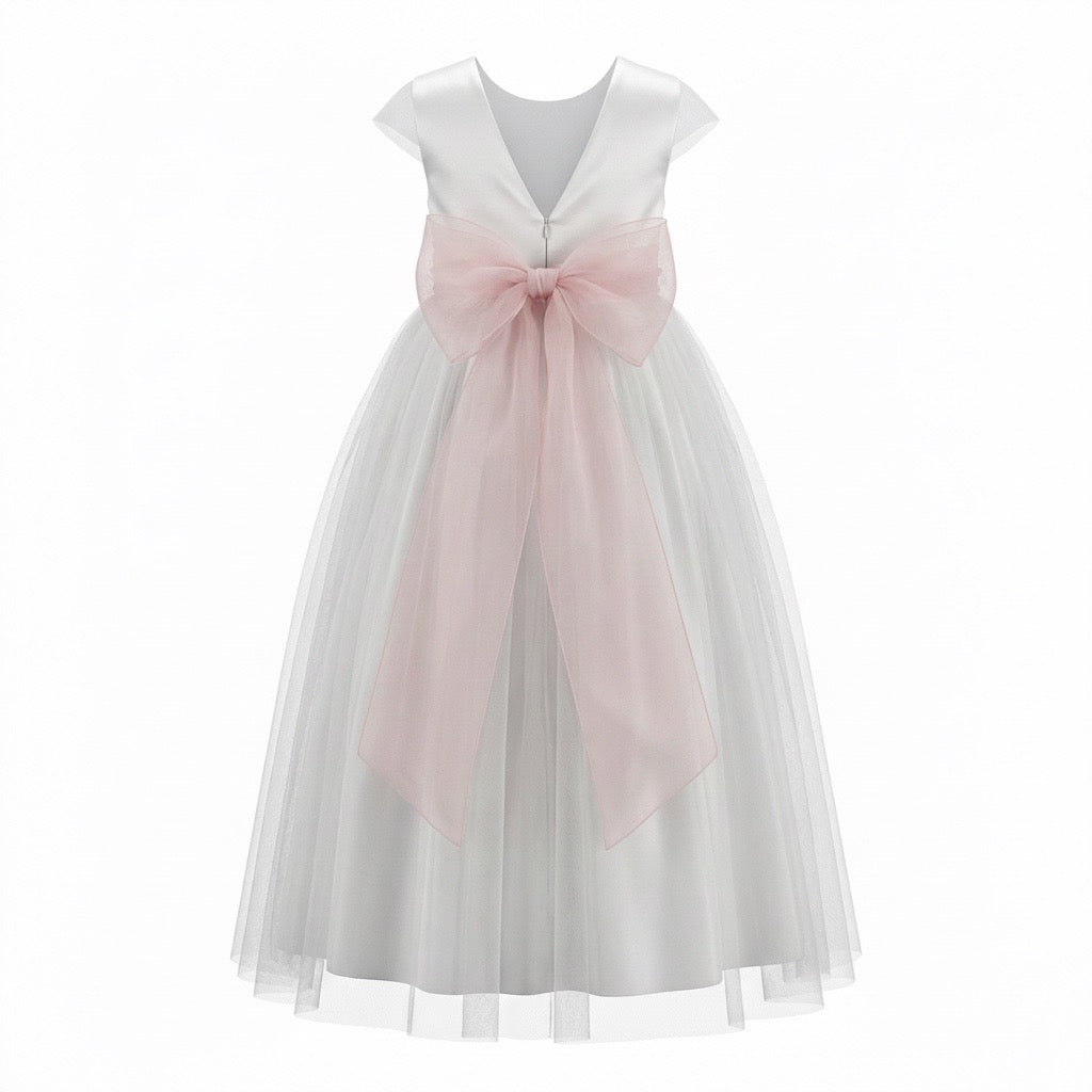 Robe longue en tulle de cortège Alicia - Cérémonie enfants