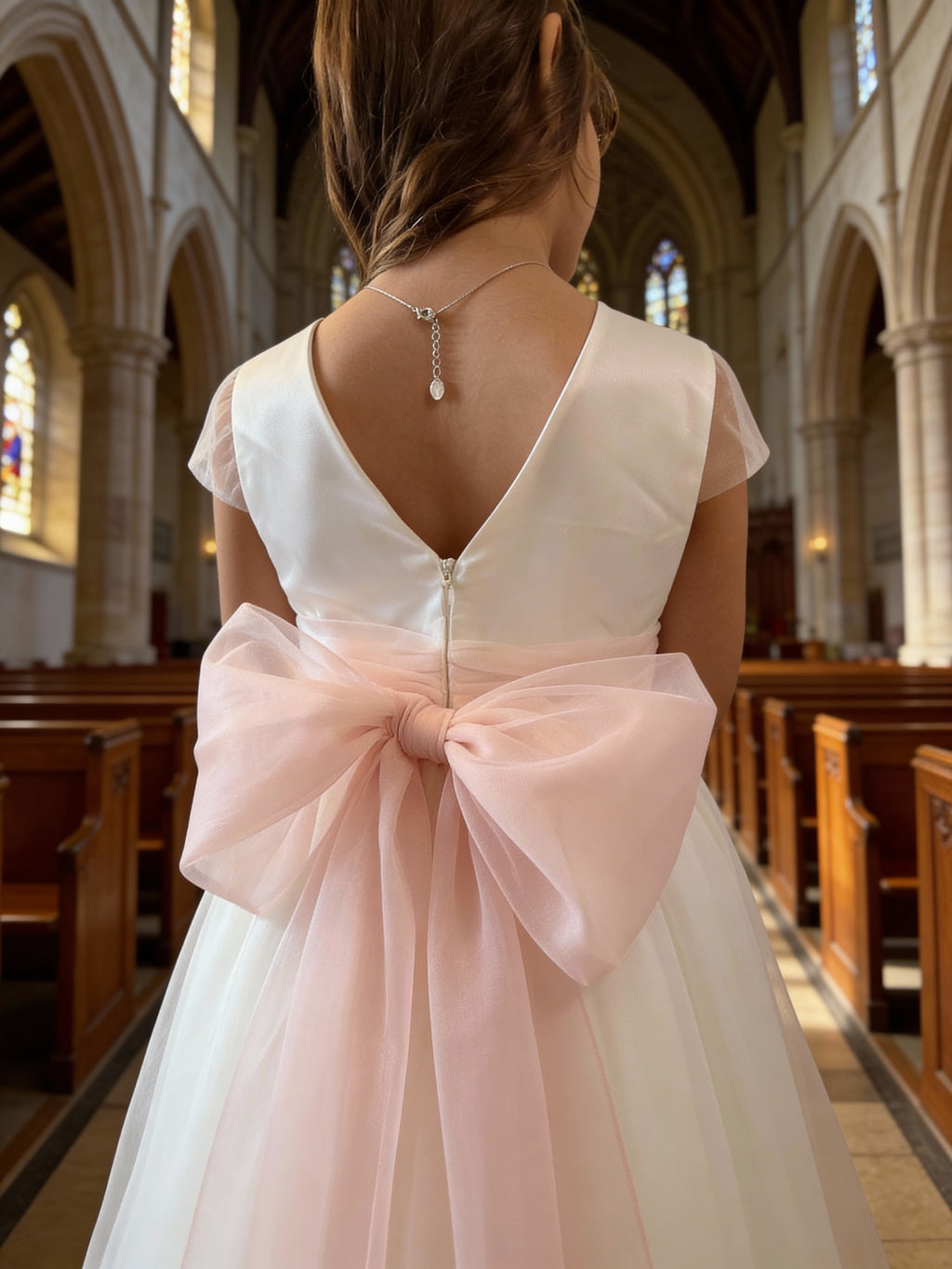 Robe longue en tulle de cortège Alicia - Cérémonie enfants