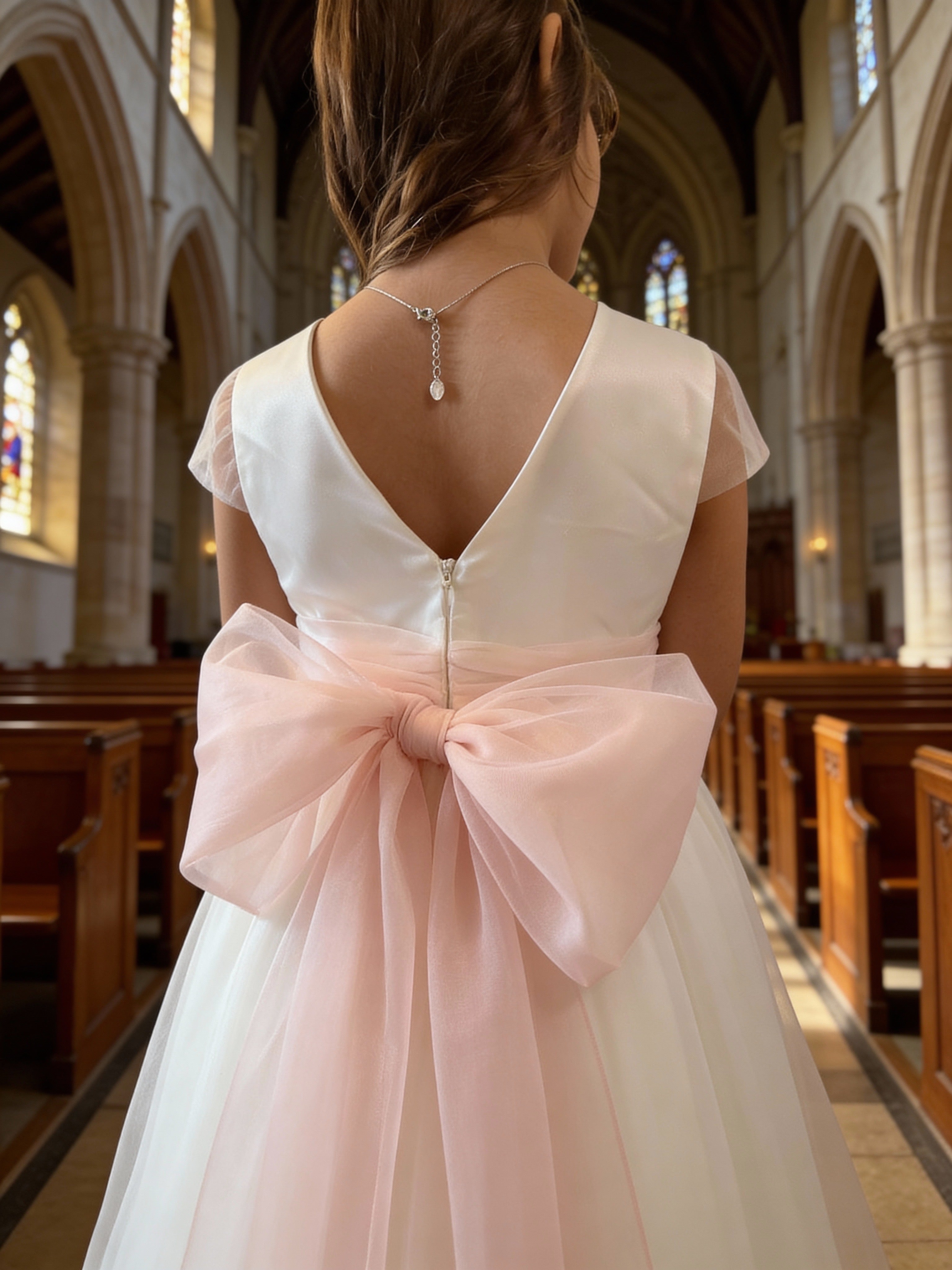 Robe longue en tulle de cortège Alicia - Cérémonie enfants