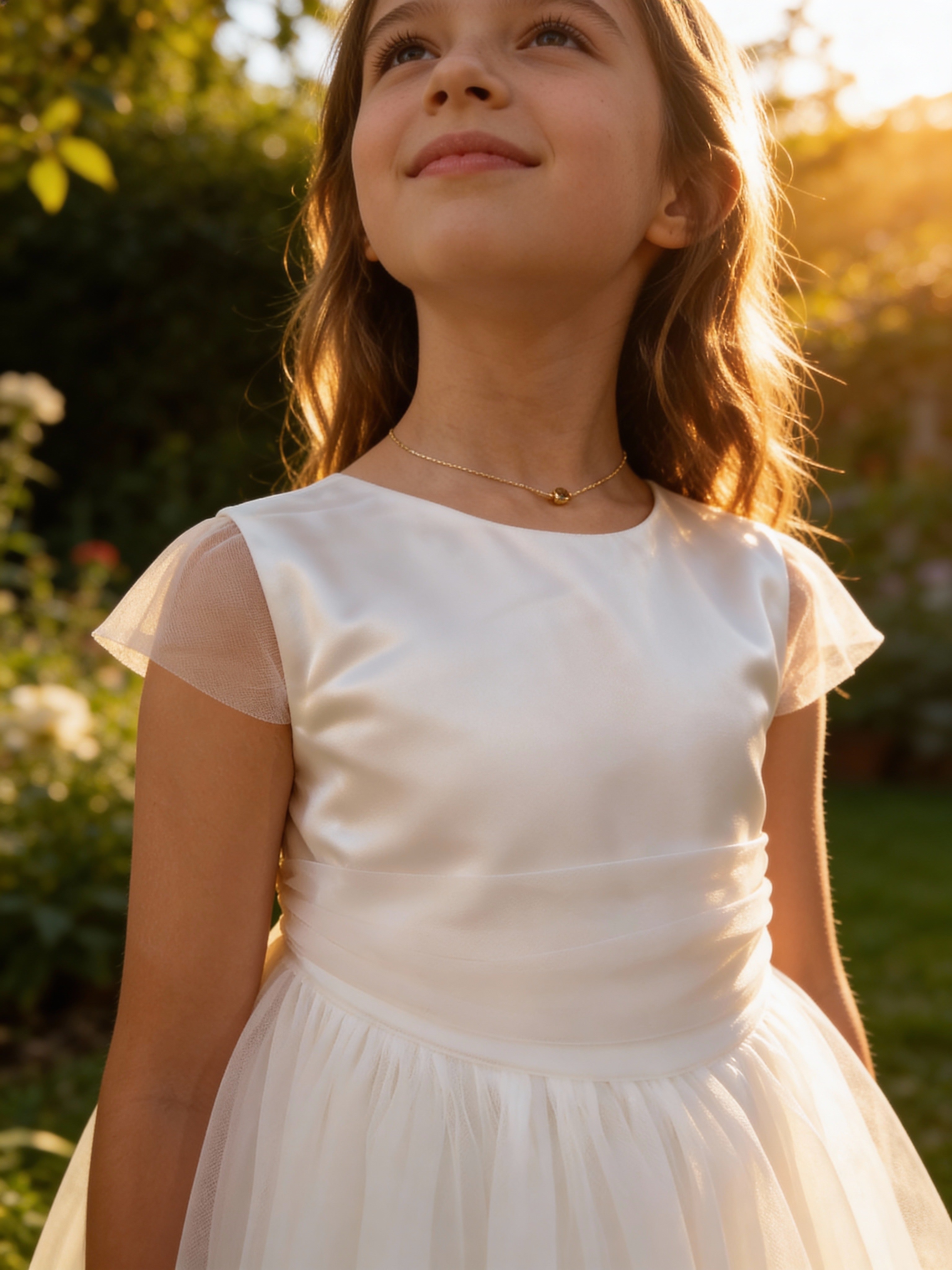 Robe longue en tulle de cortège Alicia - Cérémonie enfants