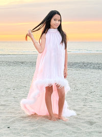 LOCATION - Robe de soirée Ida Rose Irisé et Plume - Enfants et Ados