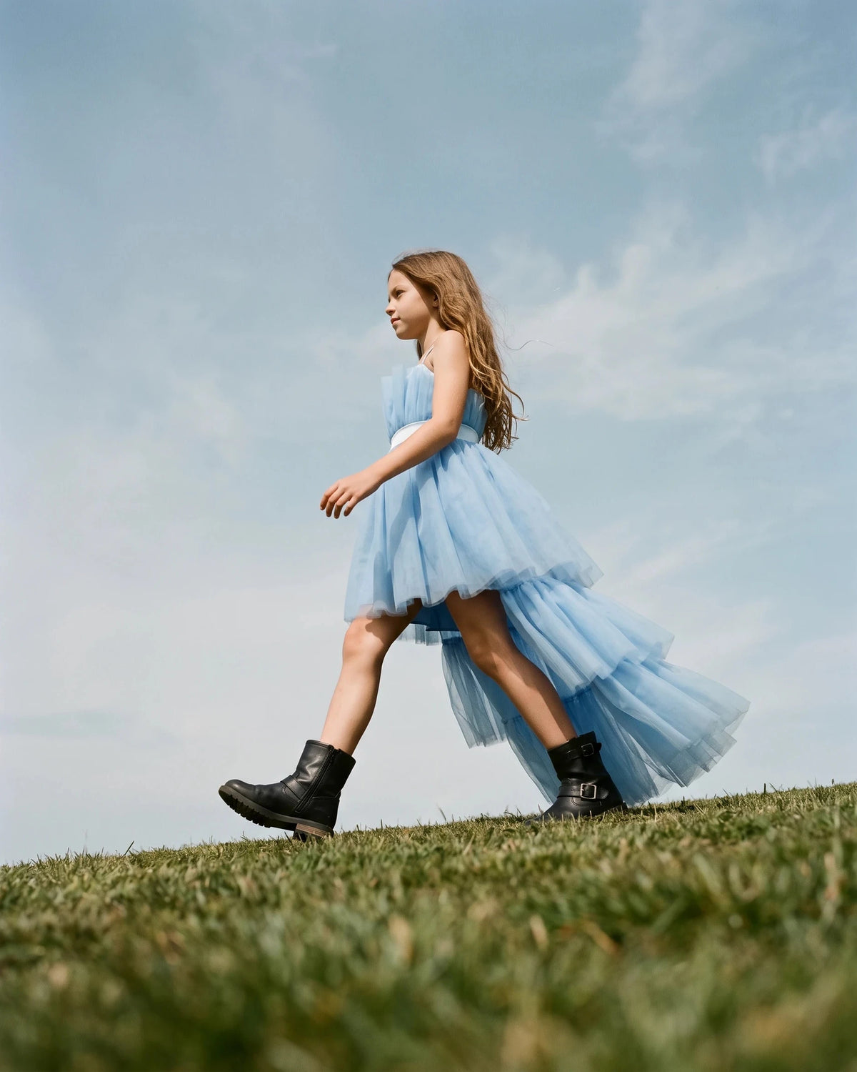 Robe Tulle Alba Blue - Cérémonie Ados