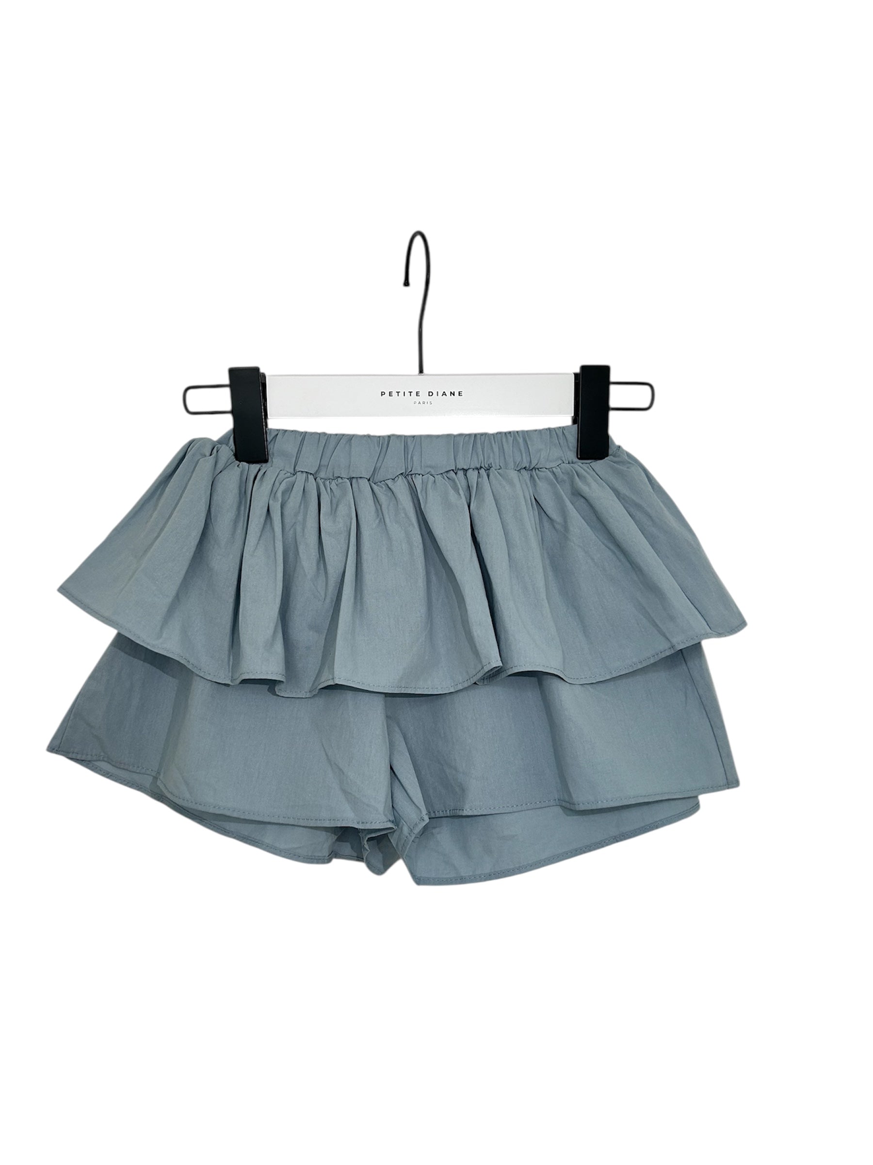 Ensemble Bébé à Volants – Bleu Ciel & Bretelles Dentelle