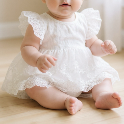 body bébé cérémonie blanc