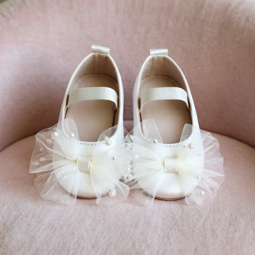 chausson satin cérémonie bébé