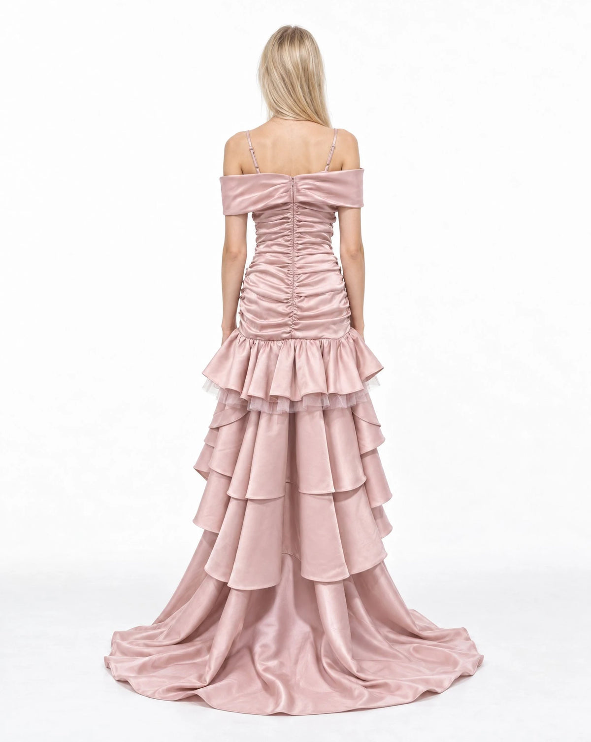 NEW - Robe de soirée ados Diva Rose Blush High Low (livraison novembre 26)