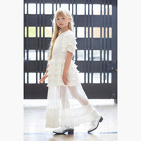 Robe Gabriella Mousseline Blanc Naturel - Cérémonie Enfant
