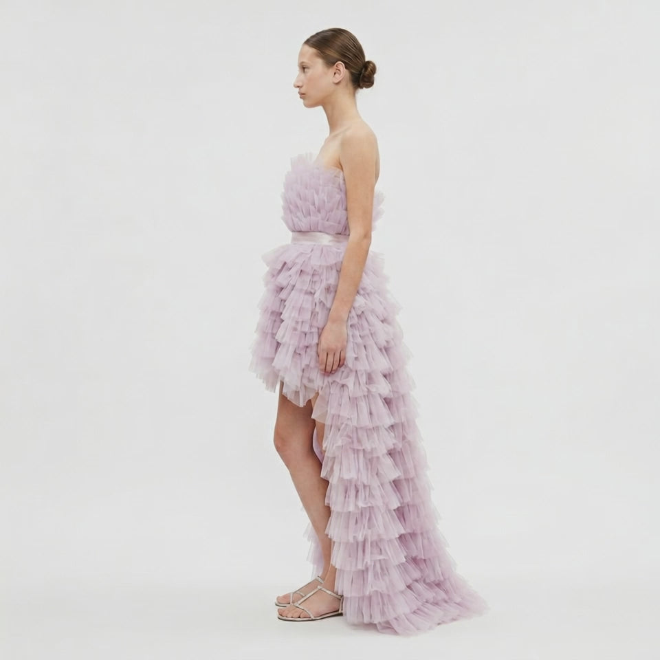 Romy – Robe de Soirée Pétale Rose pour Ado | PETITE DIANE (Sur Commande => délai 3/4 semaines)