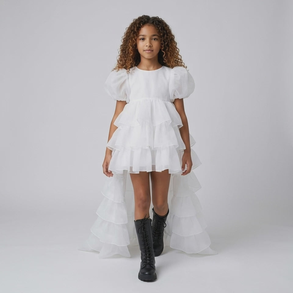Robe Adriana Organza White - Cérémonie Enfant