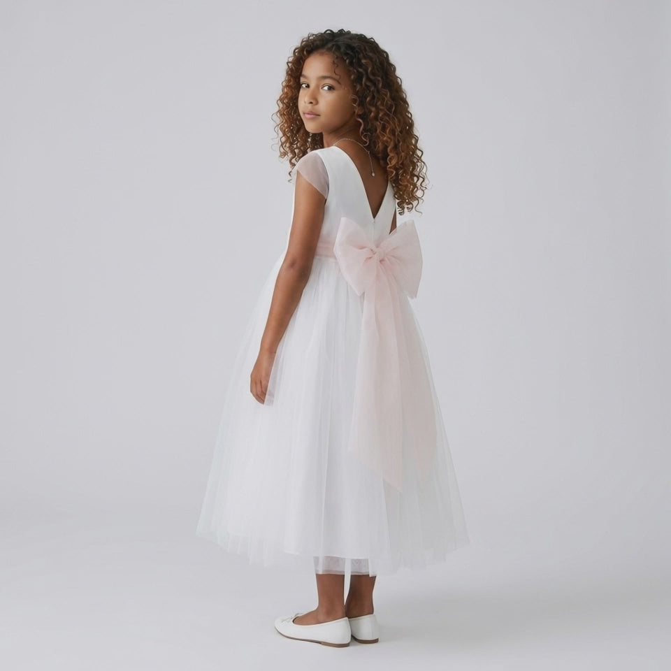 Robe longue en tulle de cortège Alicia - Cérémonie enfants
