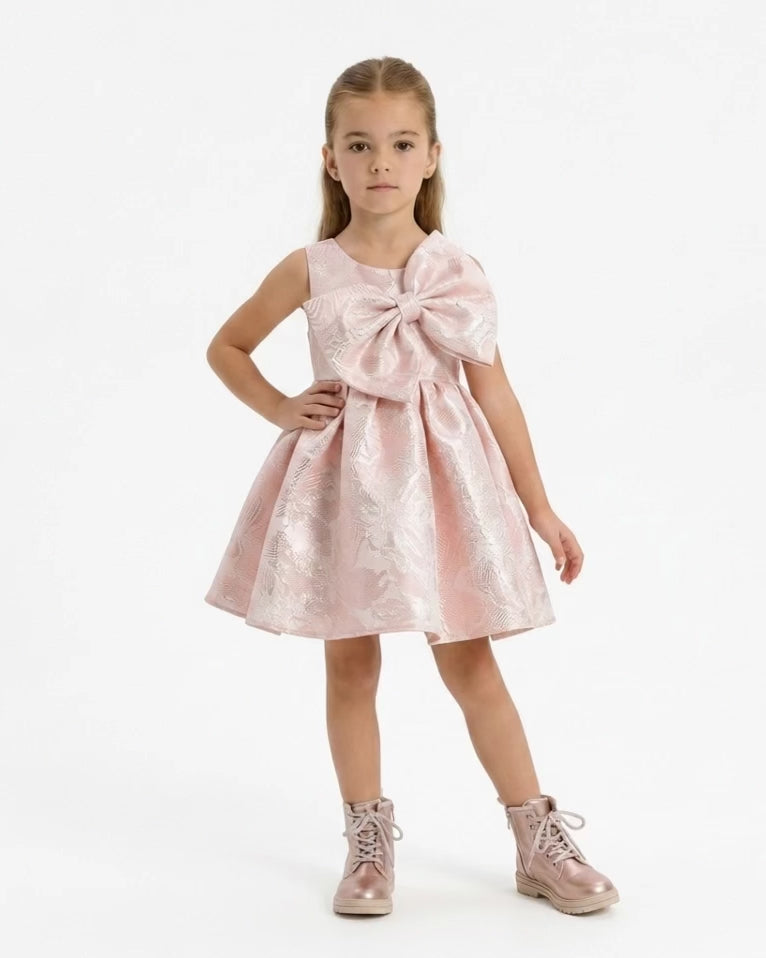 Robe Brocart light pink - Cérémonie Bébé