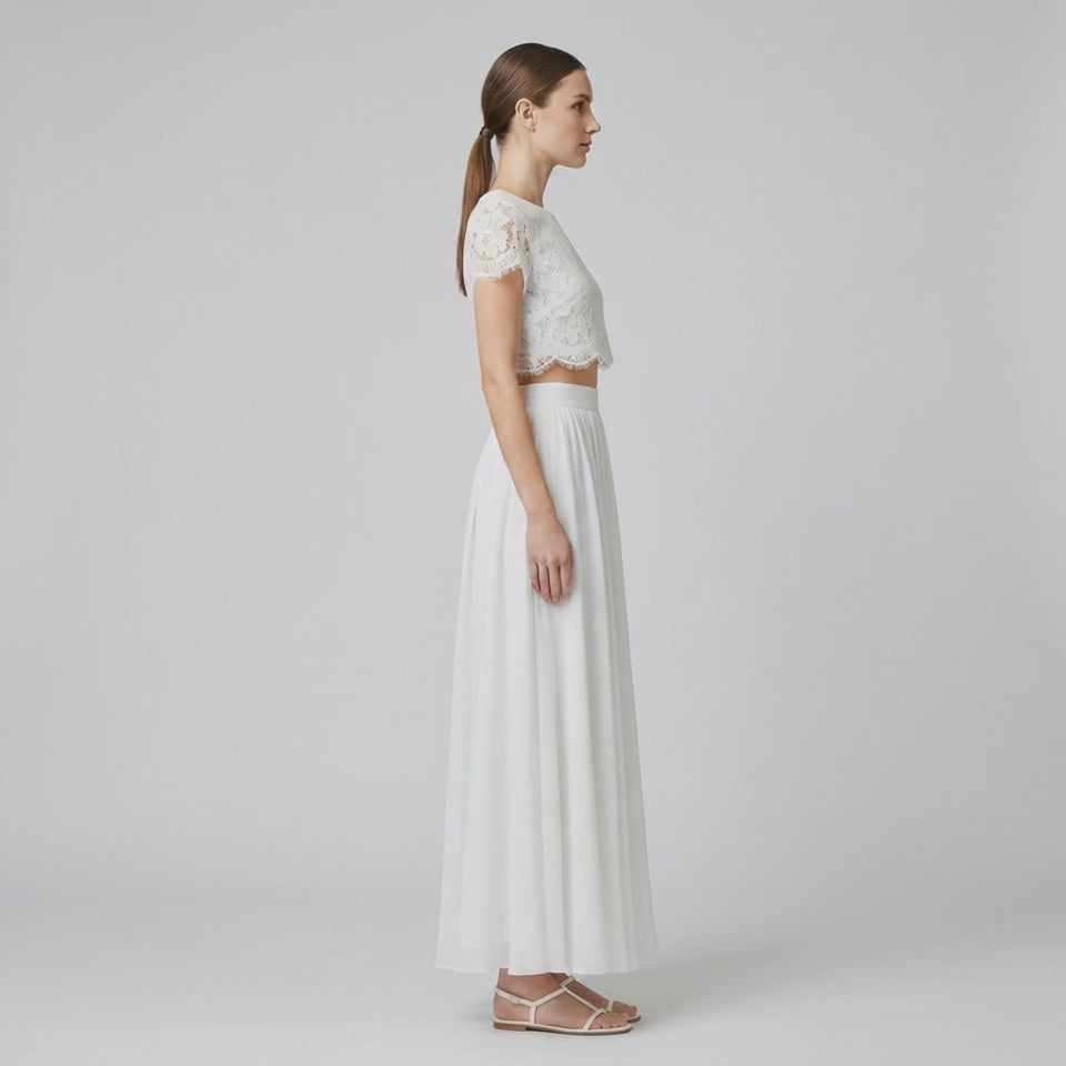 Ensemble bohème Sarah — Robe de cérémonie 2 pièces fille | Baptême, Mariage, Communion