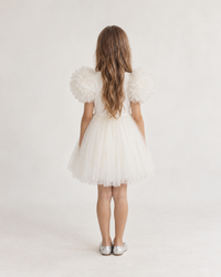 Robe Lola blanche en tulle, vue de dos